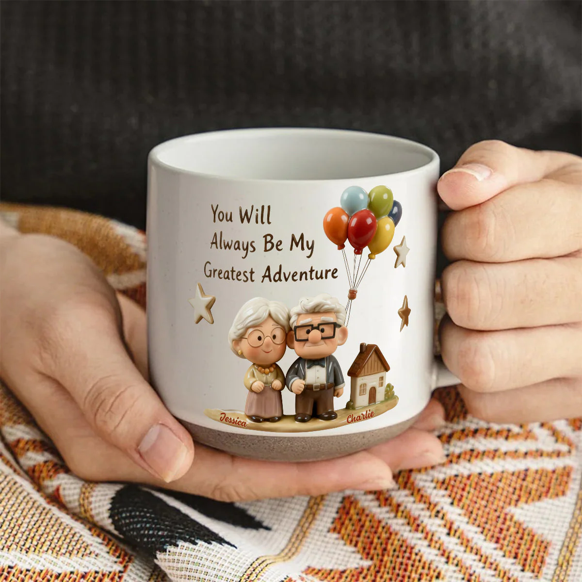 DSNY You Will Always Be My Greatest Adventure - Personalized Pottery Mug - Gift For Couples, Movie Fans NL122 - Image 2
