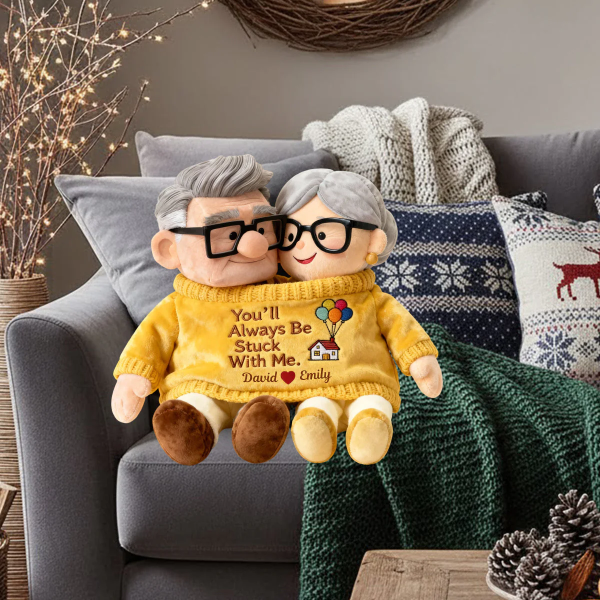 DSNY You'll Always Be Stuck With Me - Personalized Custom Shaped Pillow - Gift For Couples, Movie Fans | NL122 - Image 4