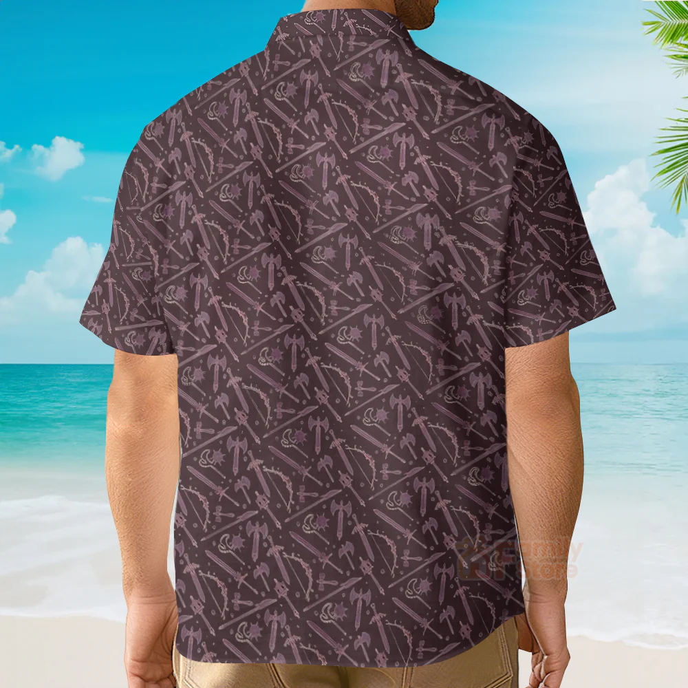 Dungeons and dragons, Dungeon and dragon gift, DM gift, DnD Button Up - Image 5