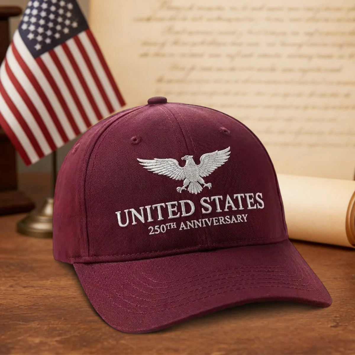 Eagle United States 250th Anniversary - Embroidered Cap - Gift For Patriotic | HN02 - Image 2