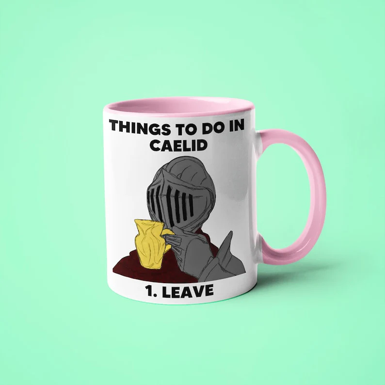 Elden Ring Things To Do In Caelid Leave Funny - Accent Ceramic Mug - Image 3