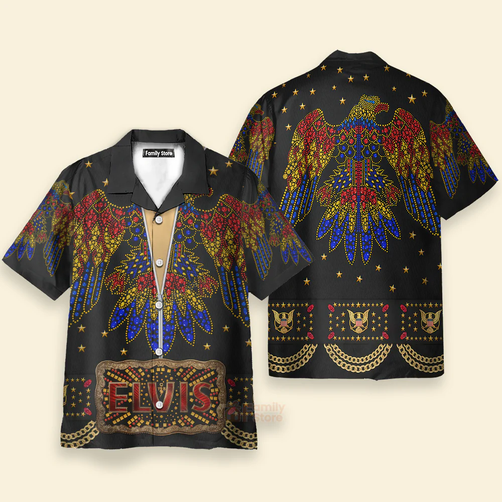 Elvis Aloha Black - Costume Cosplay Hoodie Sweatshirt Sweatpants CSELV010 - Image 7