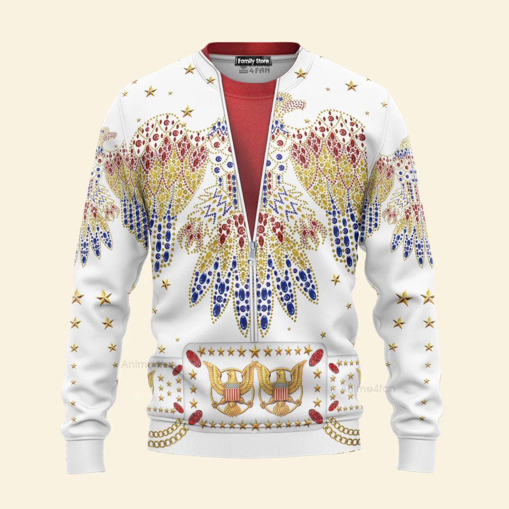 Elvis Aloha Costume From Hawaii - Hawaiian Hoodie Sweatshirt T-Shirt Sweatpants CSELV001 - Image 15