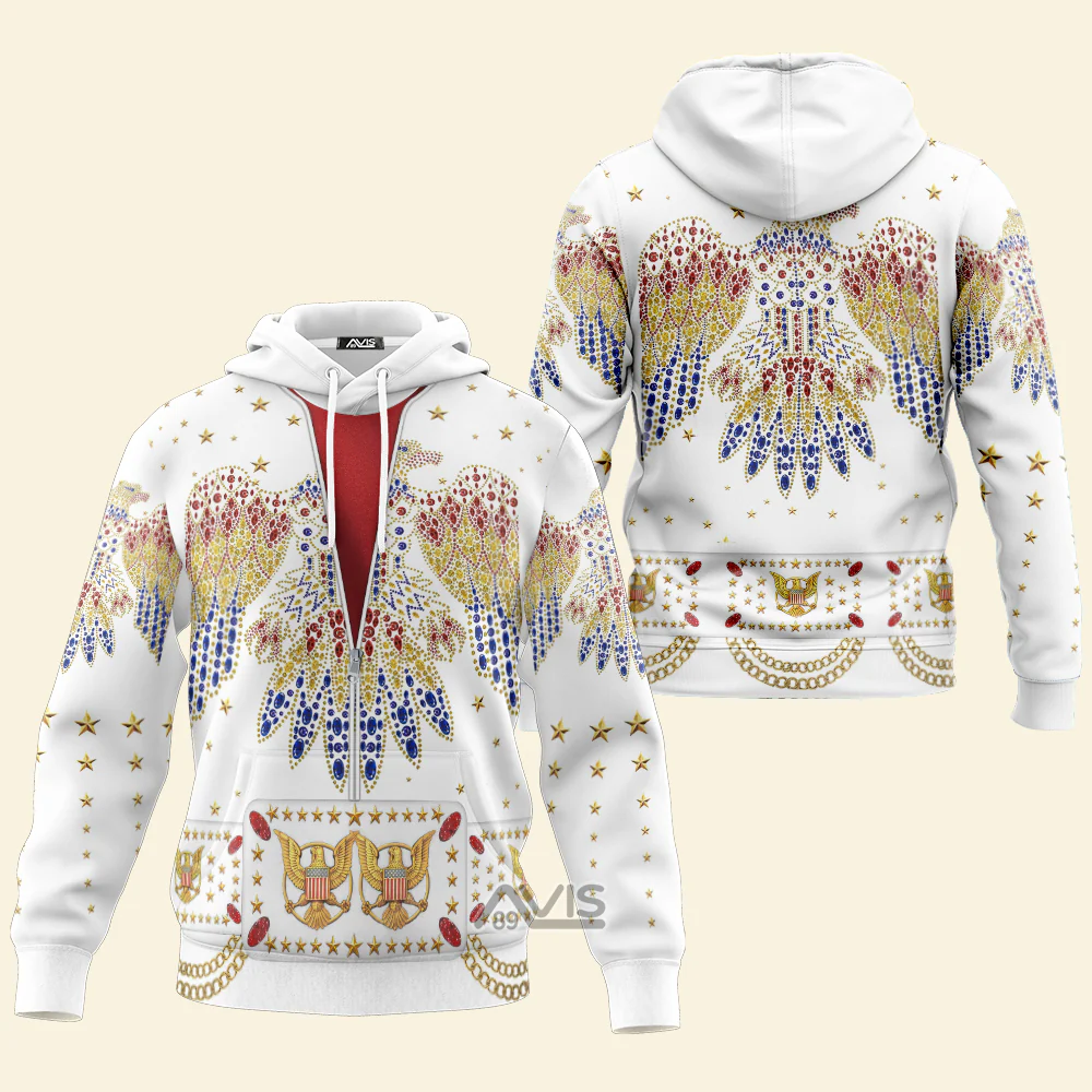 Elvis Aloha Costume From Hawaii - Hawaiian Hoodie Sweatshirt T-Shirt Sweatpants CSELV001 - Image 2