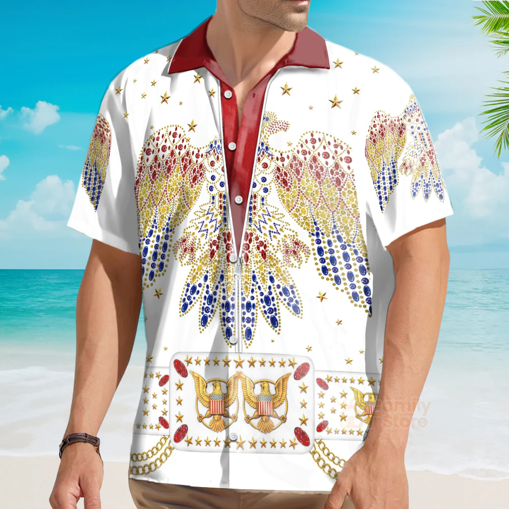 Elvis Aloha Costume From Hawaii - Hawaiian Hoodie Sweatshirt T-Shirt Sweatpants CSELV001 - Image 6