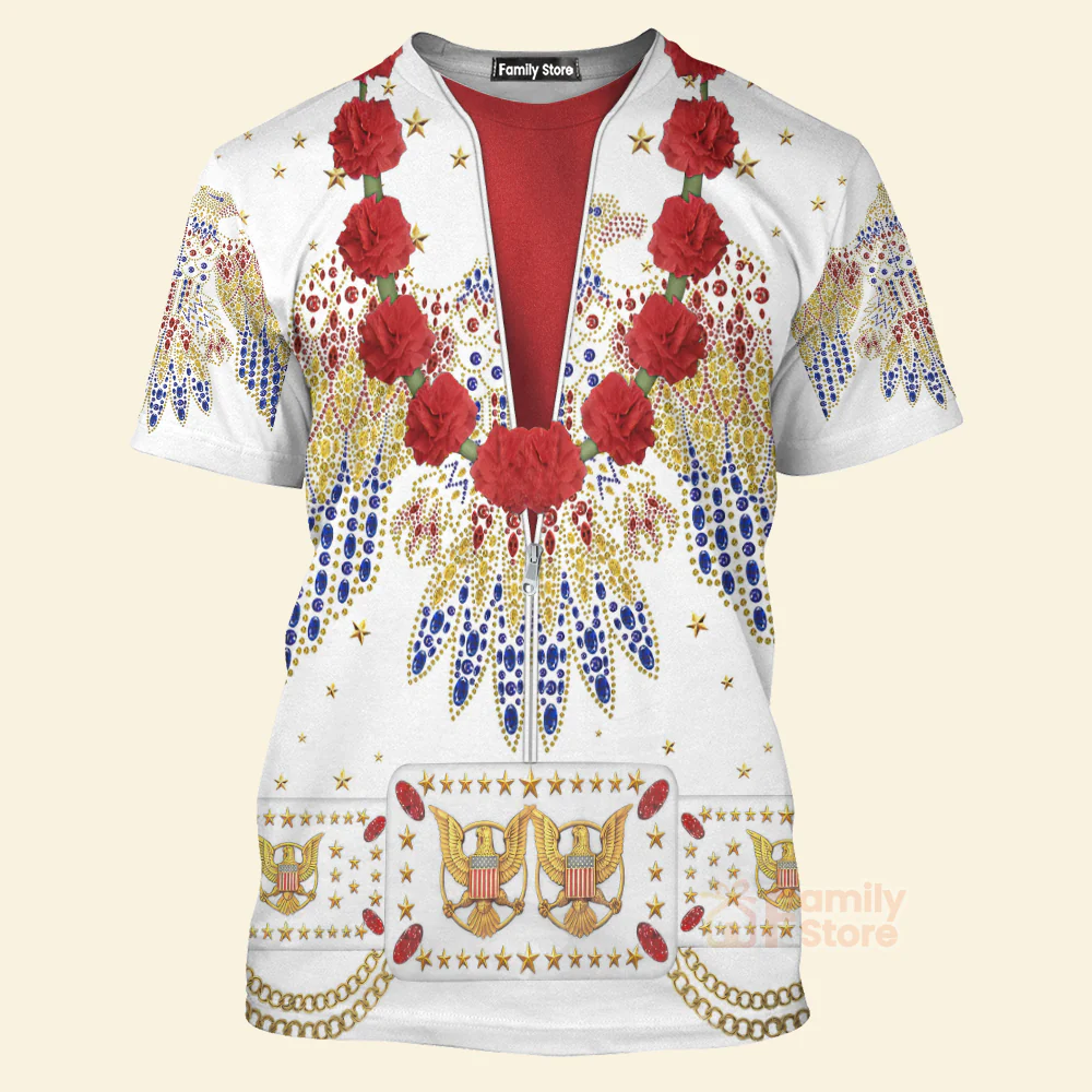 Elvis Aloha Costume - Hawaii Hoodie Sweatshirt T-Shirt Sweatpants CSELV005 - Image 9
