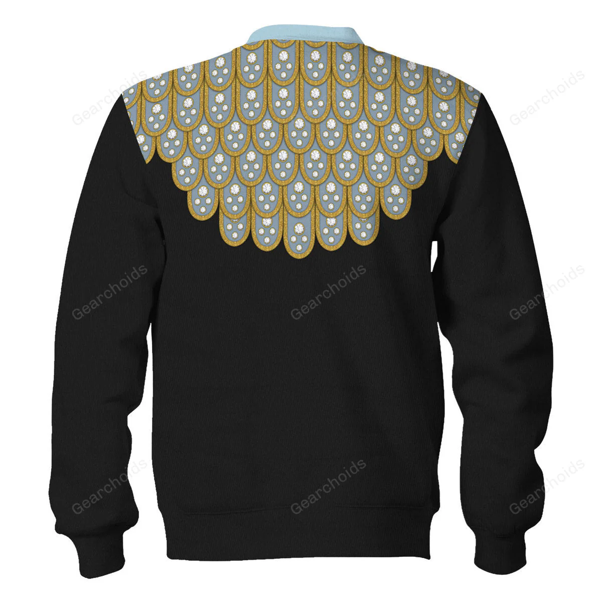 Elvis Armadillo suit in Blue on Black - Costume Cosplay Hoodie Sweatshirt Sweatpants CSELV041 - Image 6