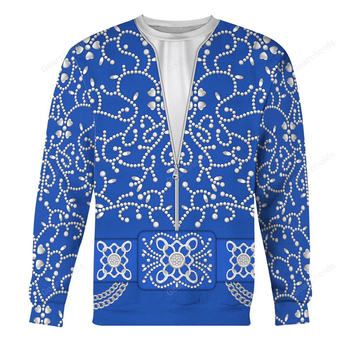 Elvis Blue Swirl Blue - Costume Cosplay Hoodie Sweatshirt Sweatpants CSELV024 - Image 5