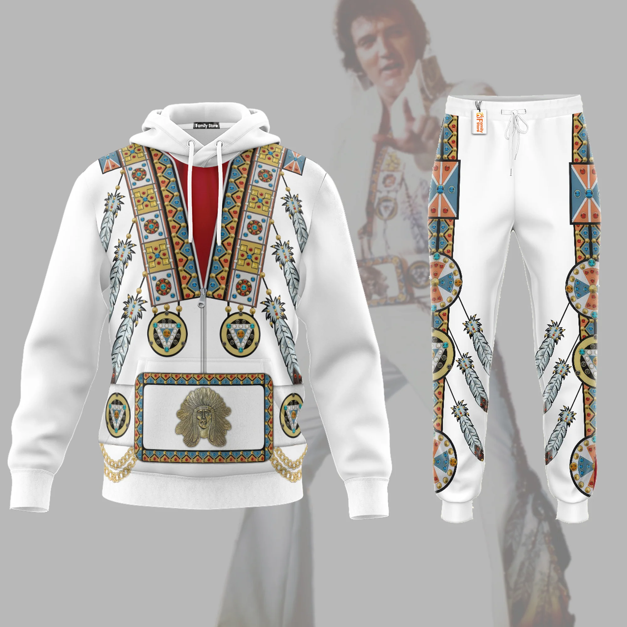 Elvis Chief - Costume Cosplay Hoodie Sweatshirt Sweatpants CSELV021
