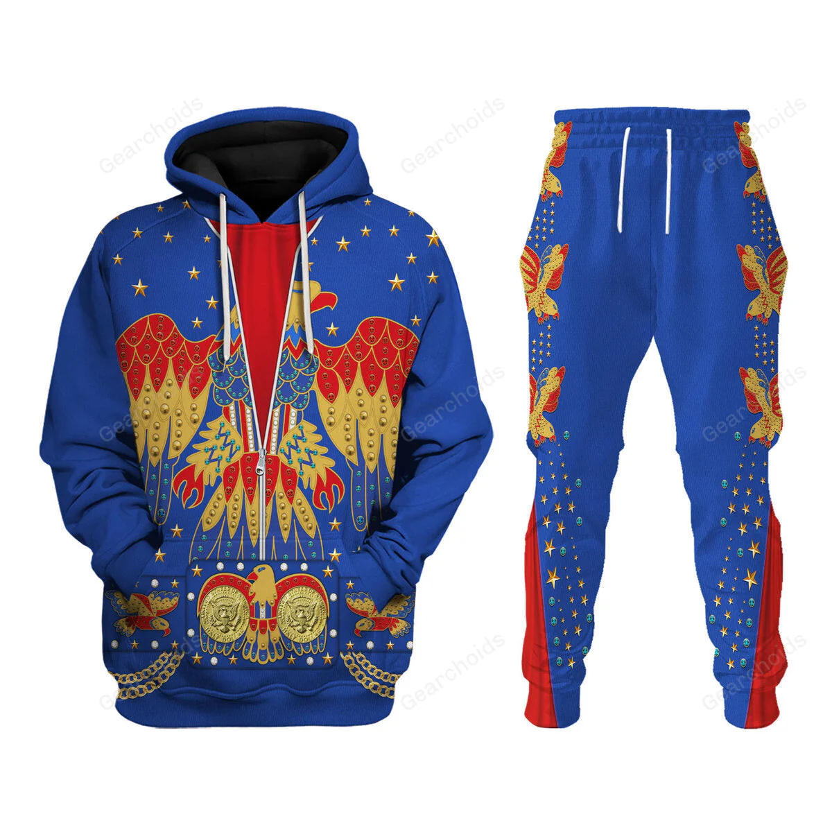 Elvis EAGLE Blue - Costume Cosplay Hoodie Sweatshirt Sweatpants CSELV023
