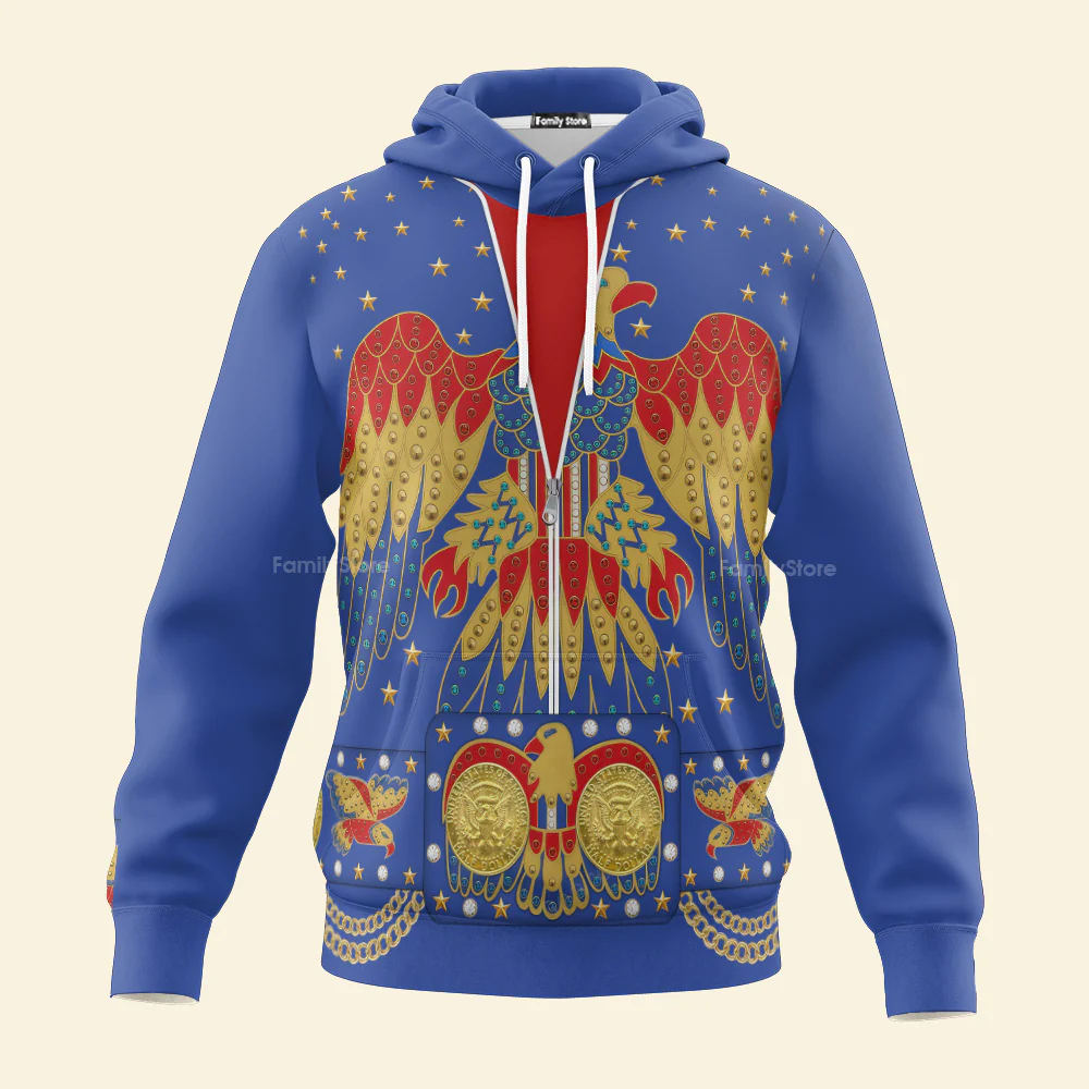 Elvis EAGLE Blue - Costume Cosplay Hoodie Sweatshirt Sweatpants CSELV023 - Image 2