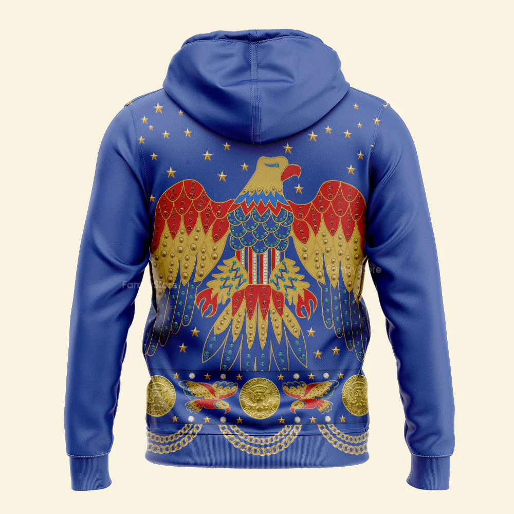 Elvis EAGLE Blue - Costume Cosplay Hoodie Sweatshirt Sweatpants CSELV023 - Image 5