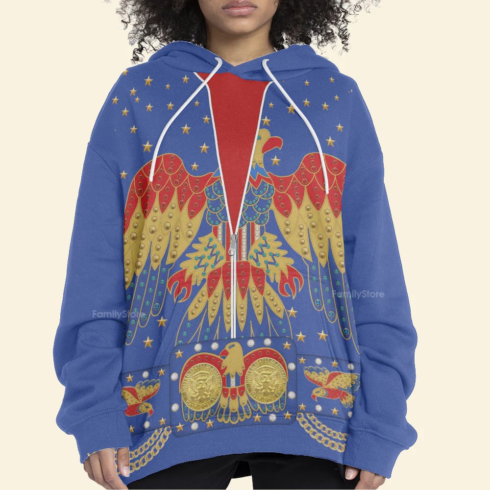 Elvis EAGLE Blue - Costume Cosplay Hoodie Sweatshirt Sweatpants CSELV023 - Image 6
