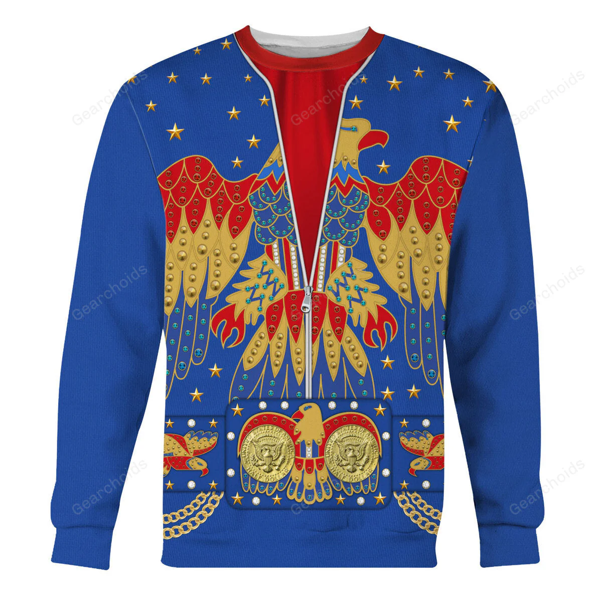 Elvis EAGLE Blue - Costume Cosplay Hoodie Sweatshirt Sweatpants CSELV023 - Image 7