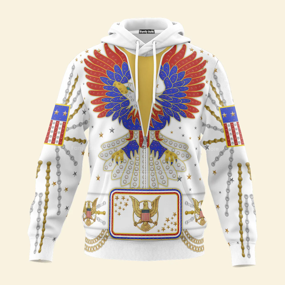 Elvis New Generation Eagle - Costume Cosplay Hoodie Sweatshirt Sweatpants CSELV030 - Image 2
