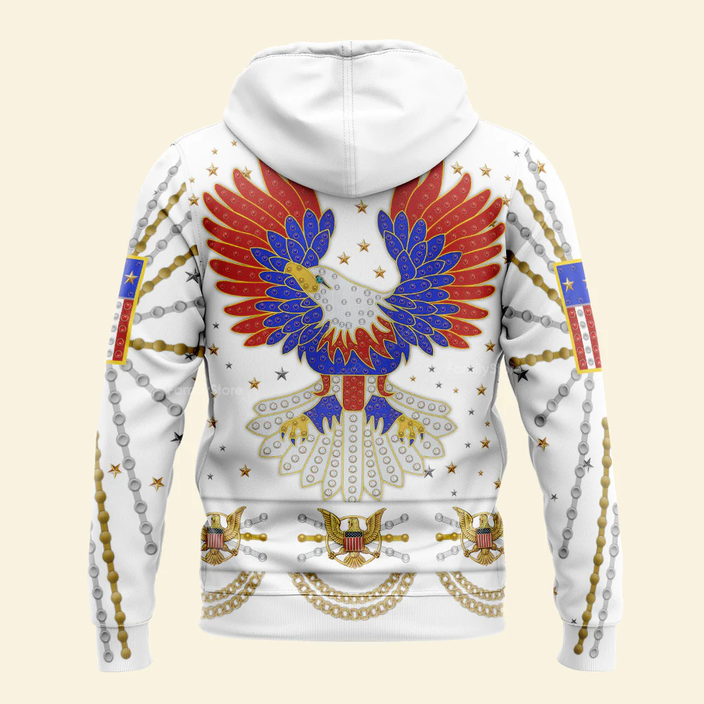 Elvis New Generation Eagle - Costume Cosplay Hoodie Sweatshirt Sweatpants CSELV030 - Image 5