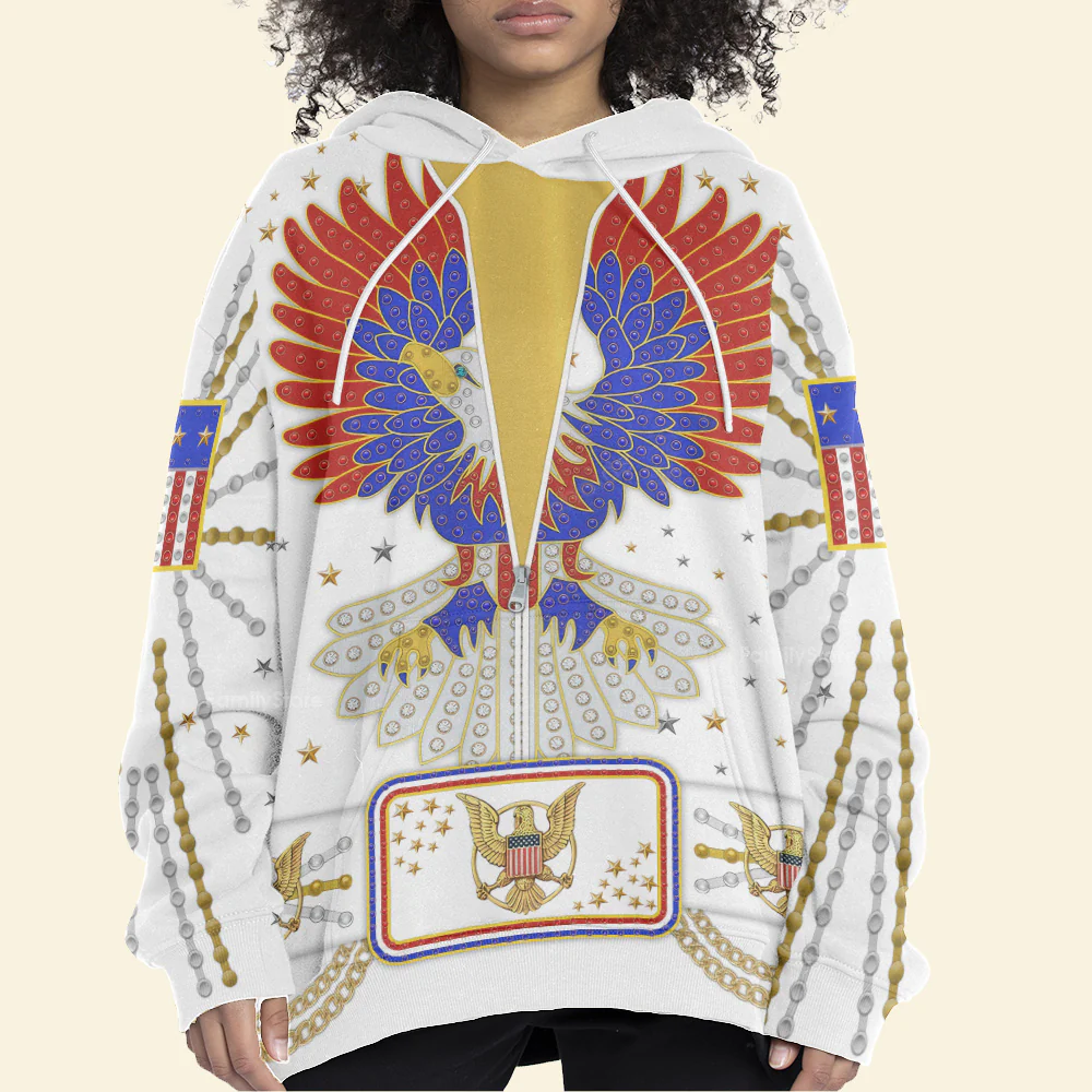 Elvis New Generation Eagle - Costume Cosplay Hoodie Sweatshirt Sweatpants CSELV030 - Image 6