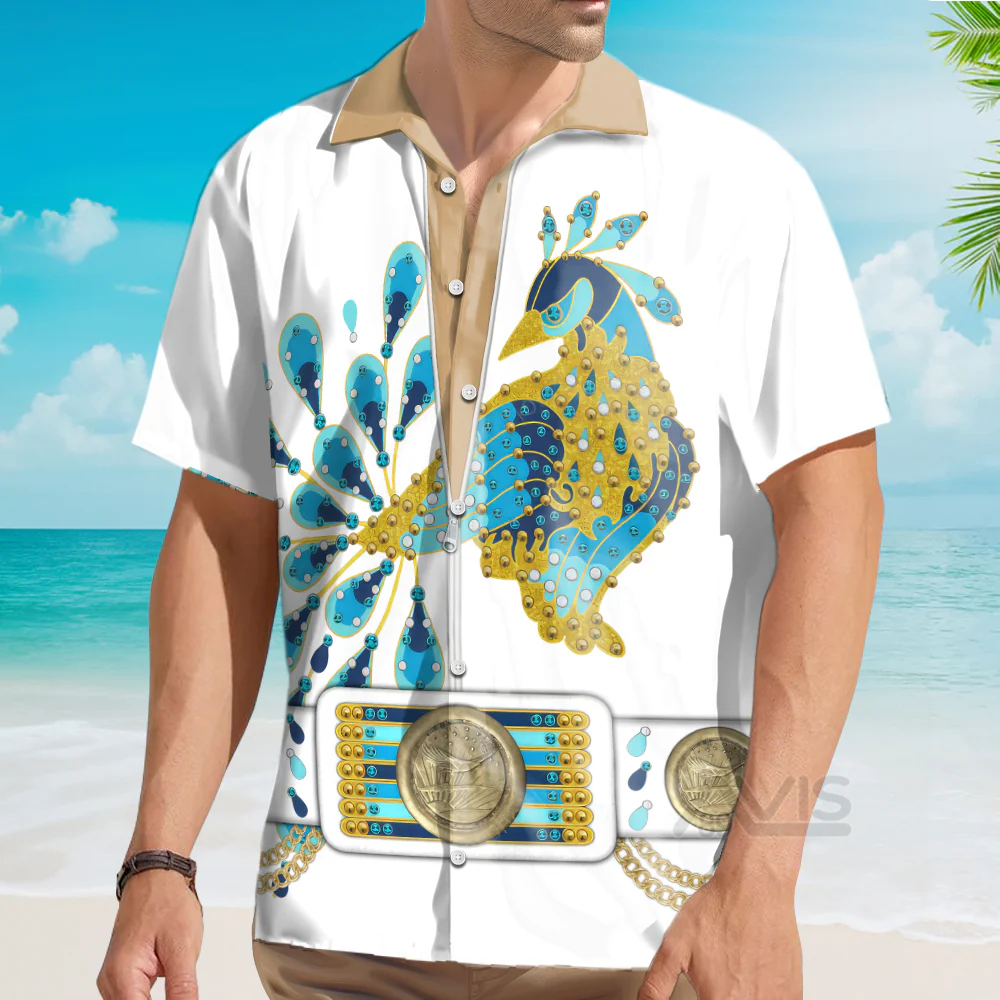 Elvis Presley Peacock Outfit - Costume Cosplay Hoodie Sweatshirt Sweatpants CSELV004 - Image 5