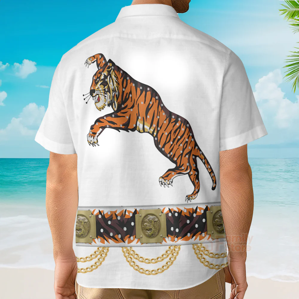 Elvis Presley Tiger - Costume Cosplay Hawaiian Shirt CSELV002 - Image 3