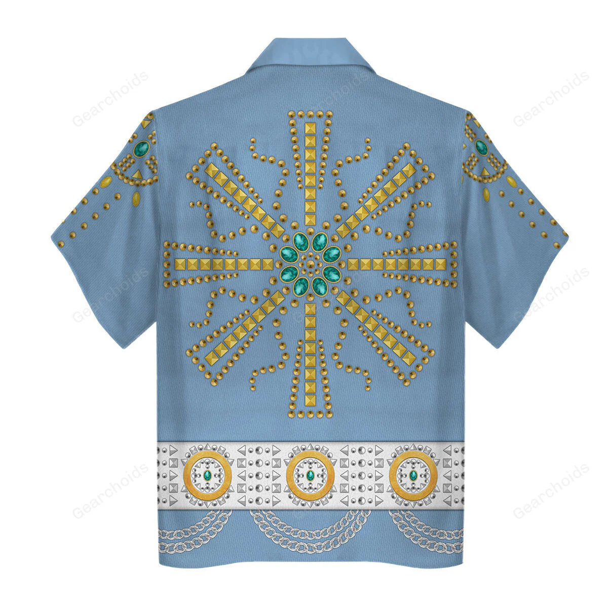 Elvis Tiffany Blue - Costume Cosplay Hawaiian Shirt CSELV022 - Image 2
