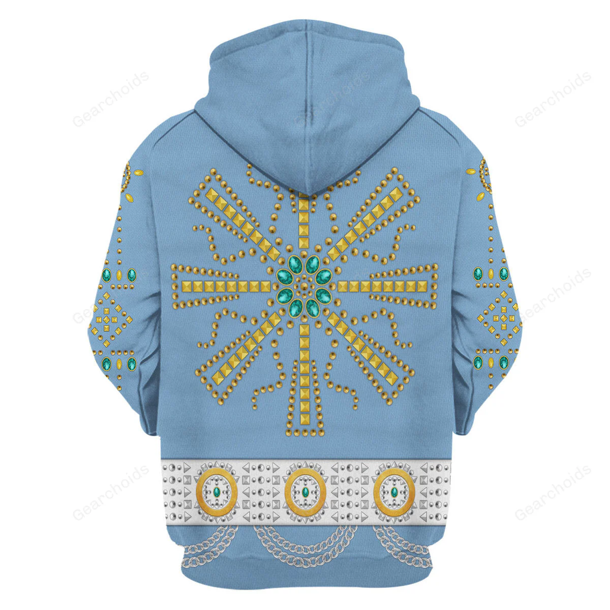 Elvis Tiffany Blue - Costume Cosplay Hoodie Sweatshirt Sweatpants CSELV022 - Image 4