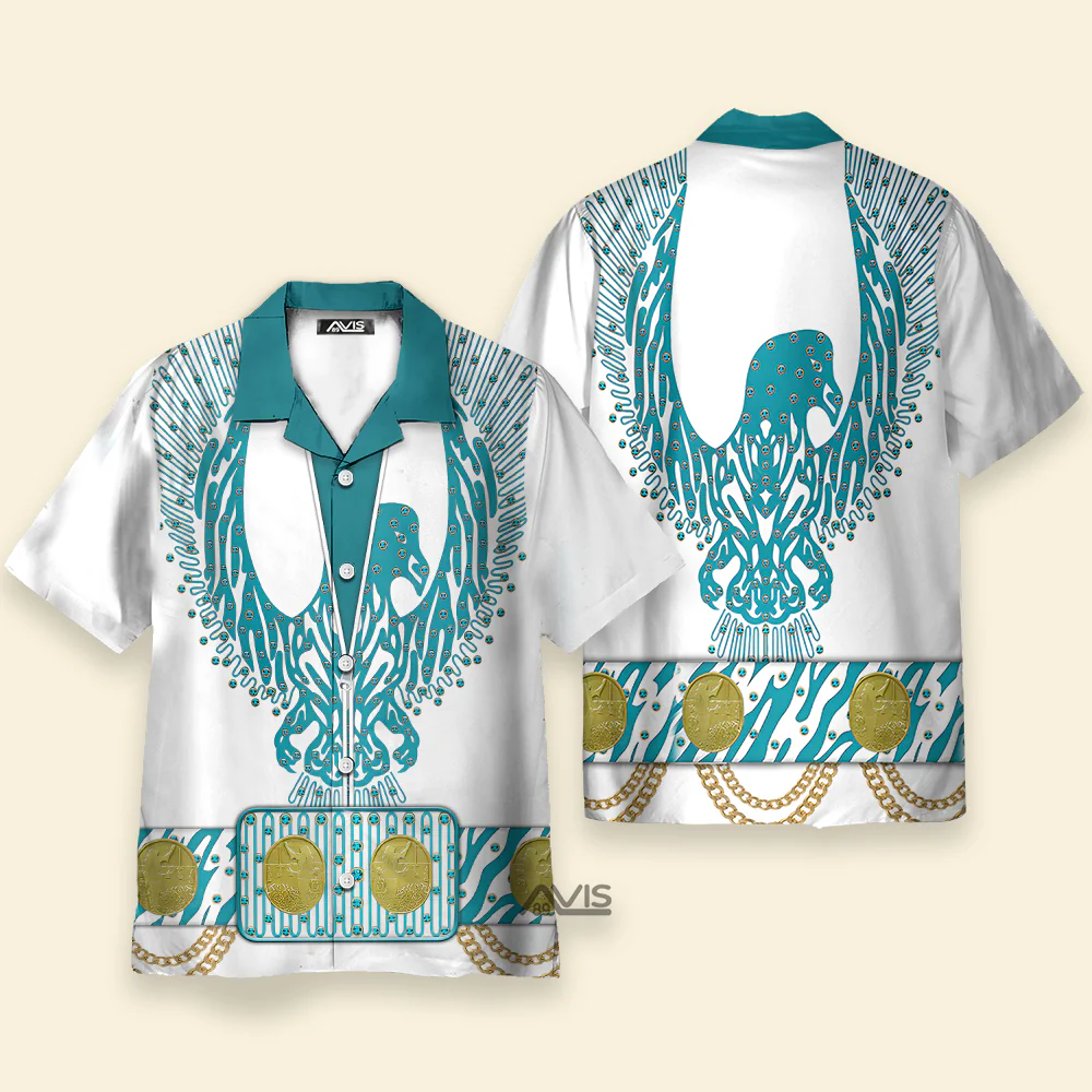 Elvis Turquoise Phoenix - Costume Cosplay Hoodie Sweatshirt Sweatpants CSELV038 - Image 6