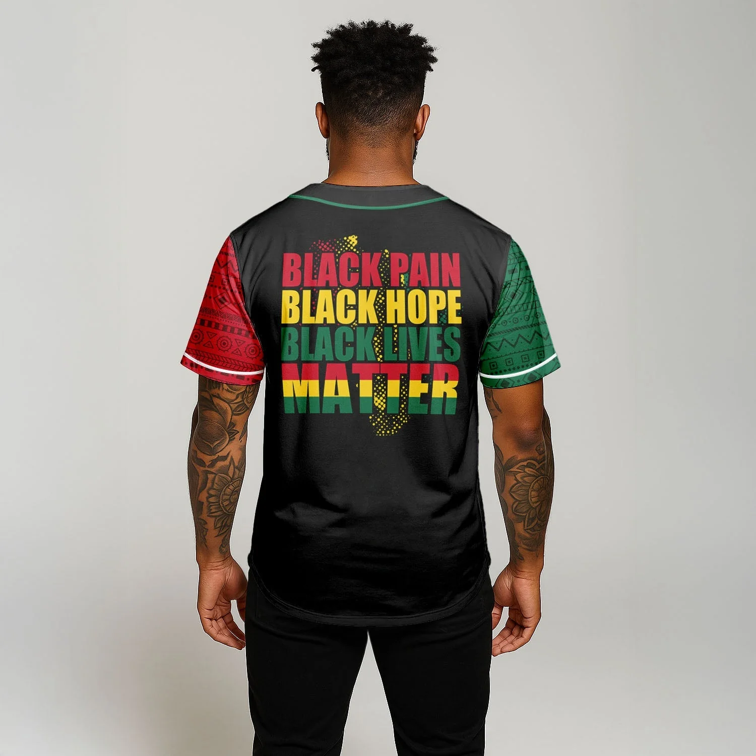 Equality Is Greater Than Division - African American Baseball Jersey - Gift for Black Dad, Grandpa, Husband - Image 8