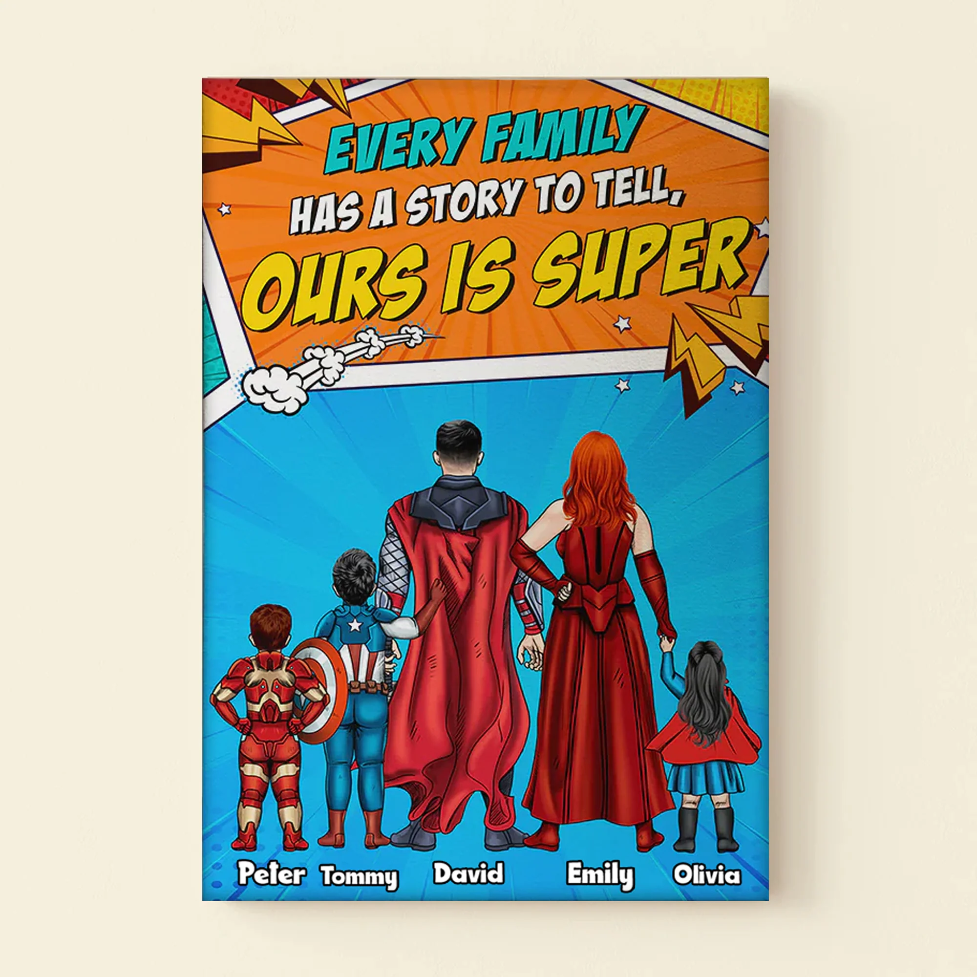 Every Family Has A Story To Tell - Gift For Dad, Husband, Father's Day - Personalized Canvas Poster