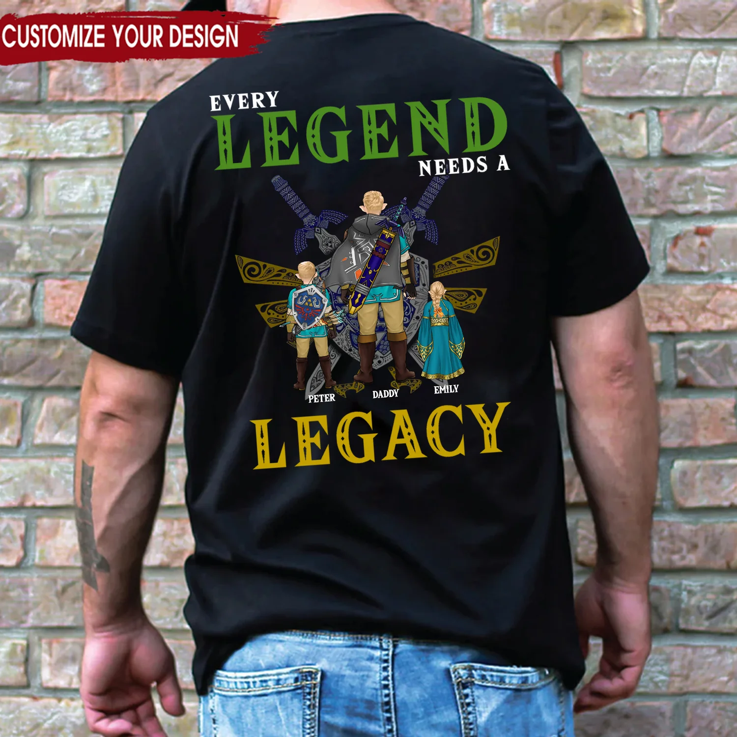 Every Legend Zelda Needs Legacy - Gift For Dad, Husband Father's Day - Personalized TShirt CL07 - Image 2