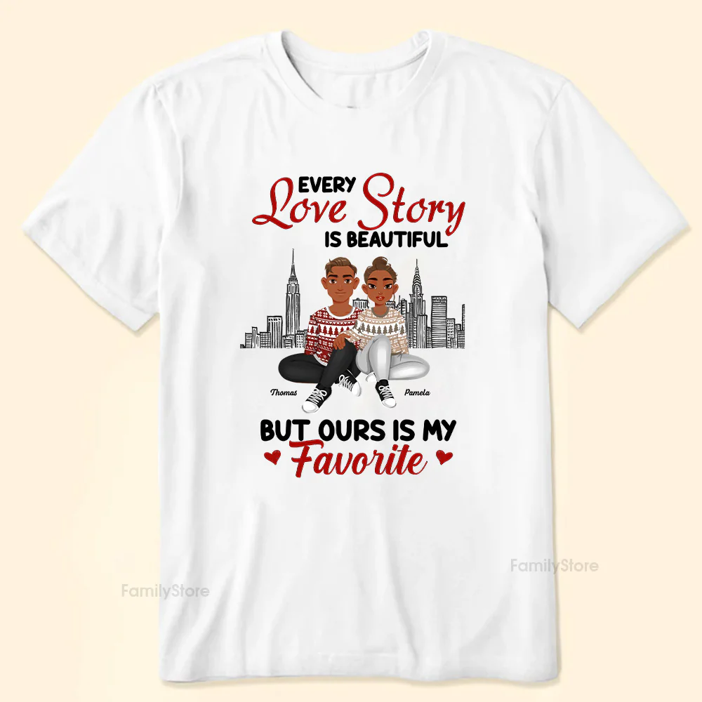 Every Love Story Is Beautiful But Ours Is My Favorite Black African - Personalized Shirt - Gift For Couple, Husband Wife - GR1 NH96