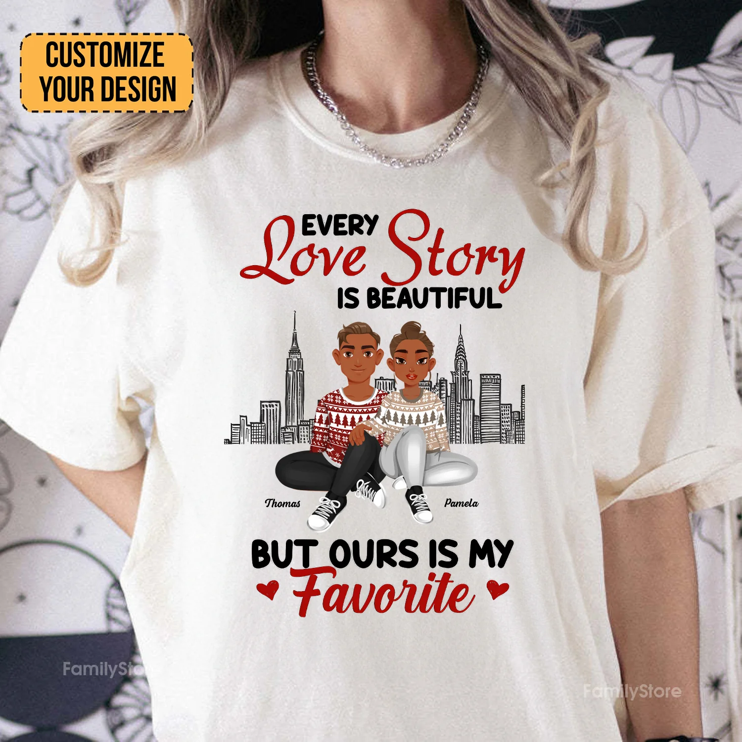 Every Love Story Is Beautiful But Ours Is My Favorite Black African - Personalized Shirt - Gift For Couple, Husband Wife - GR1 NH96 - Image 3