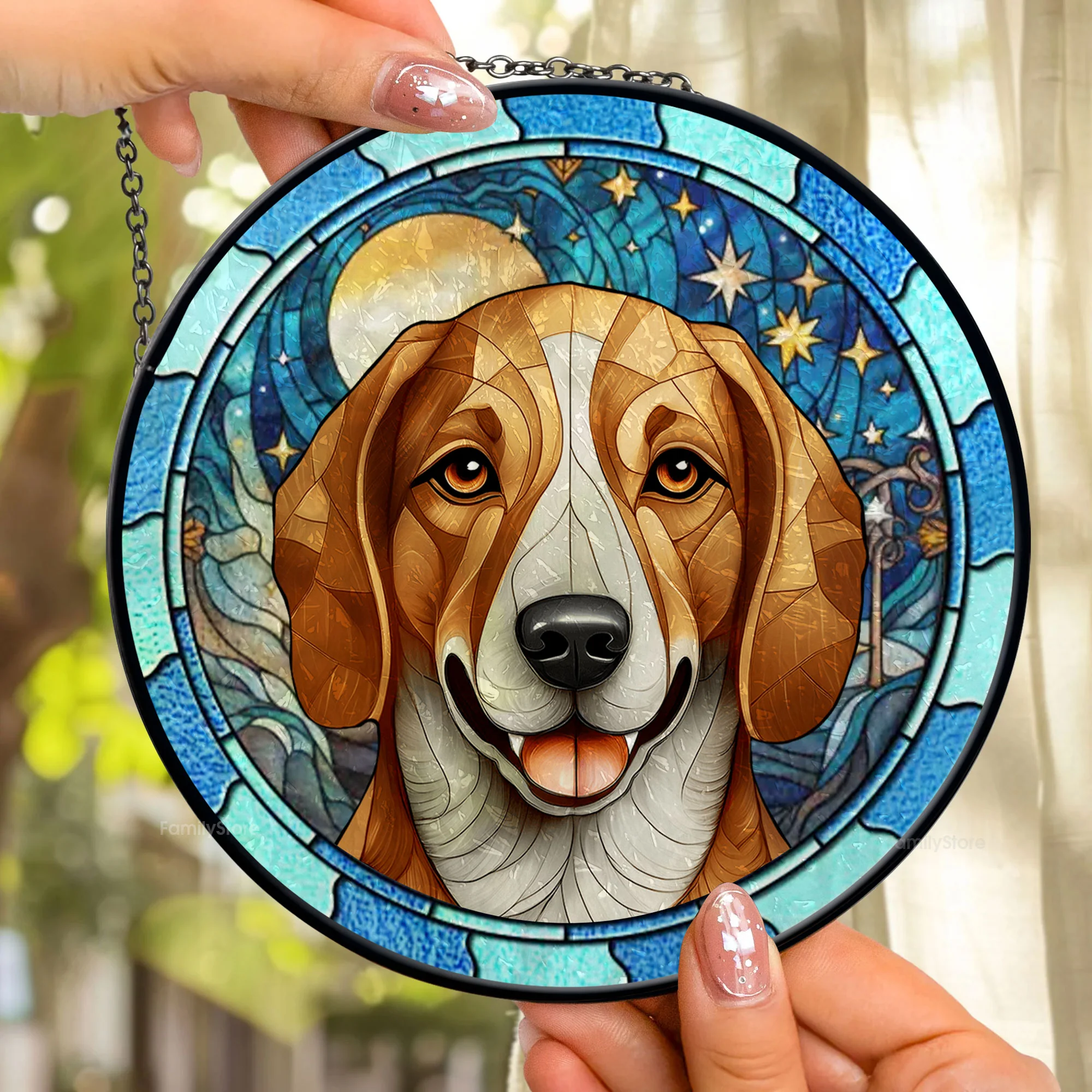 Angels Have Wings - Memorial Gift For Pet Lovers - Personalized Stained Glass Window Hanging Suncatcher - Image 2