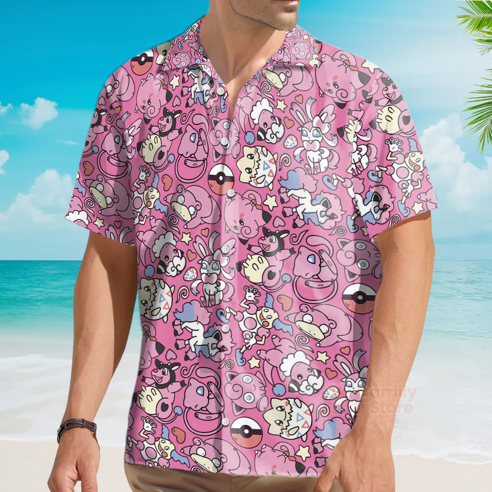 Fairy PoMo Pattern Kawaii Hawaiian Shirt - Image 3