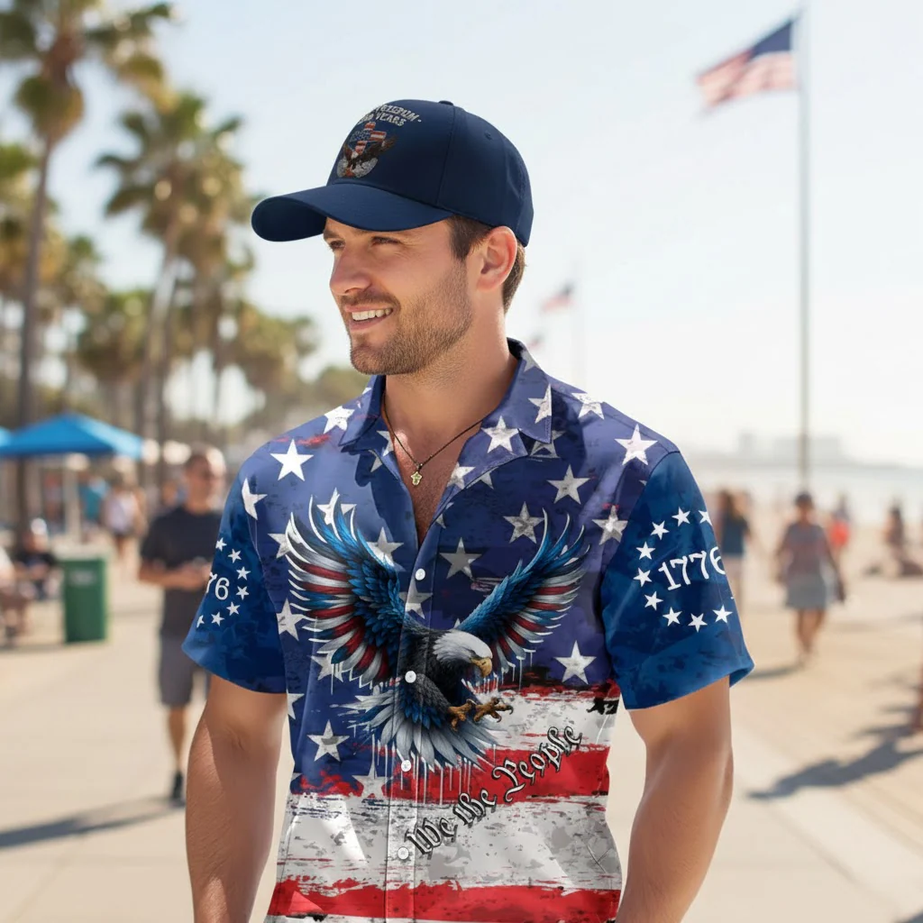 Faith Freedom 250 Years - Embroidered Cap - Gift For Patriotic HN02 - Image 4