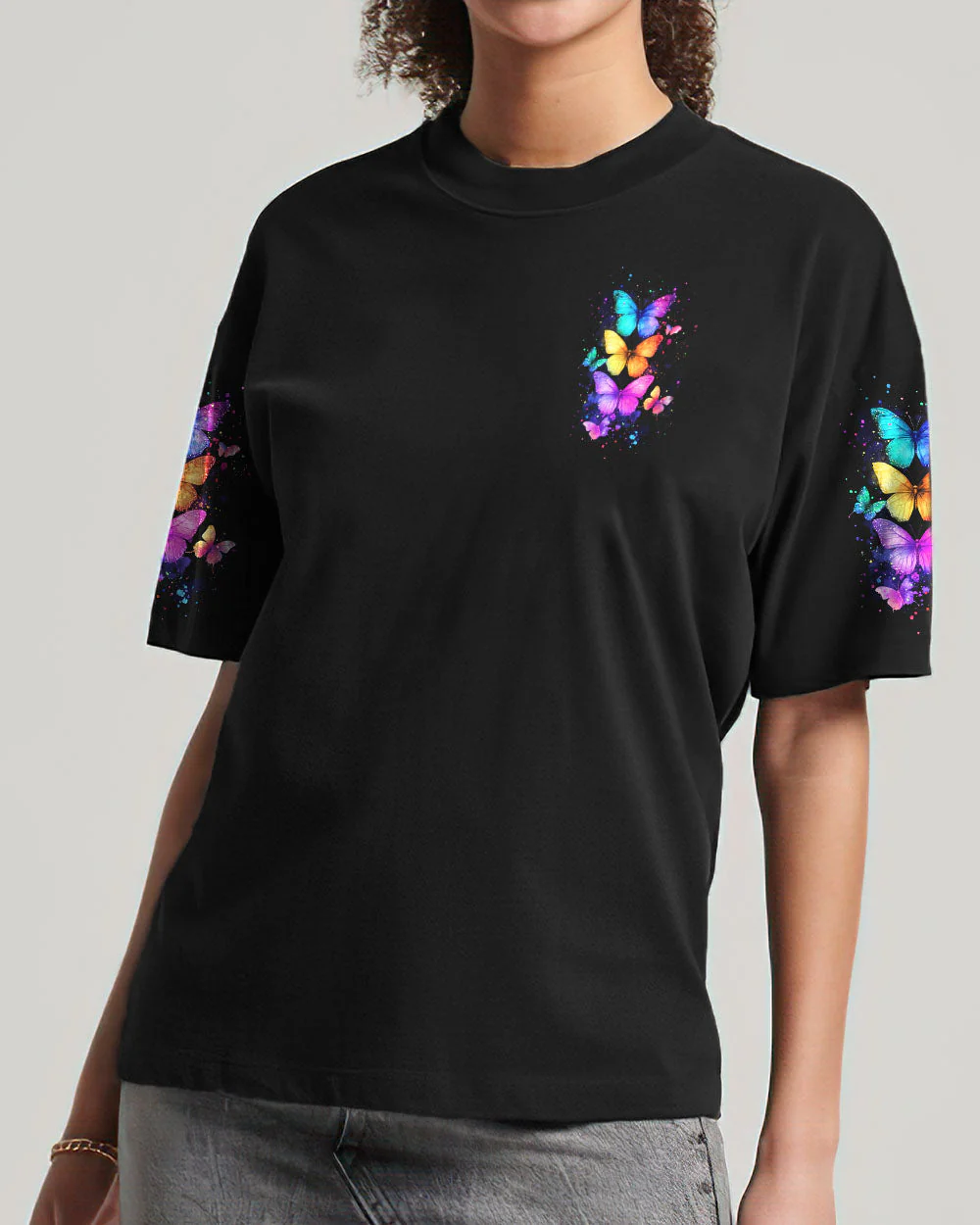 Faith Hope Love Butterflies Women's All Over Print Shirt - 2201251 - Image 9