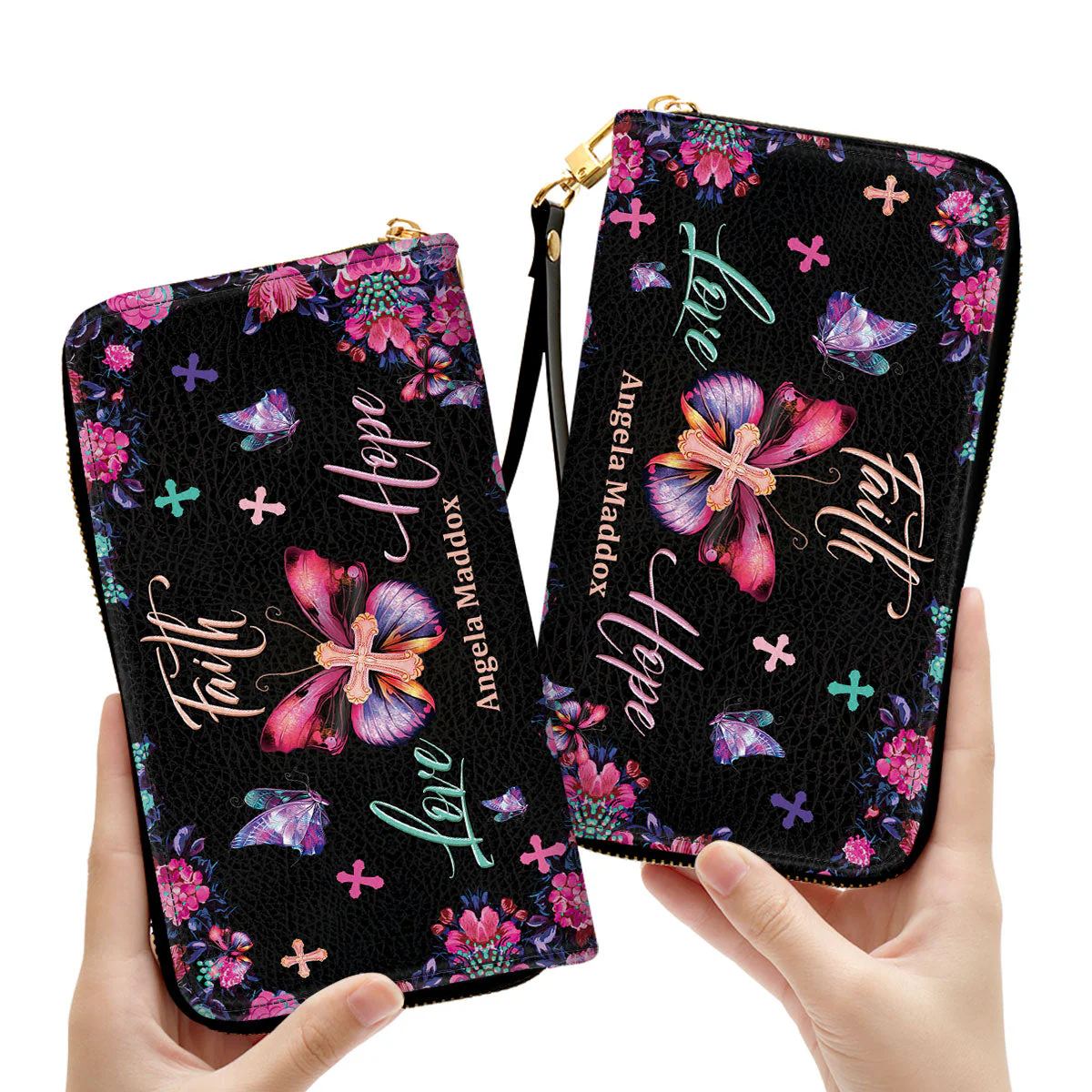 Faith Love Hope - Personalized Clutch Purse - Gift For Christian Women TD118 - Image 2