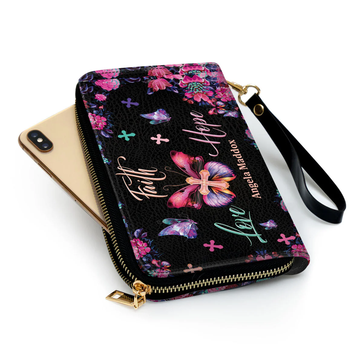 Faith Love Hope - Personalized Clutch Purse - Gift For Christian Women TD118 - Image 4