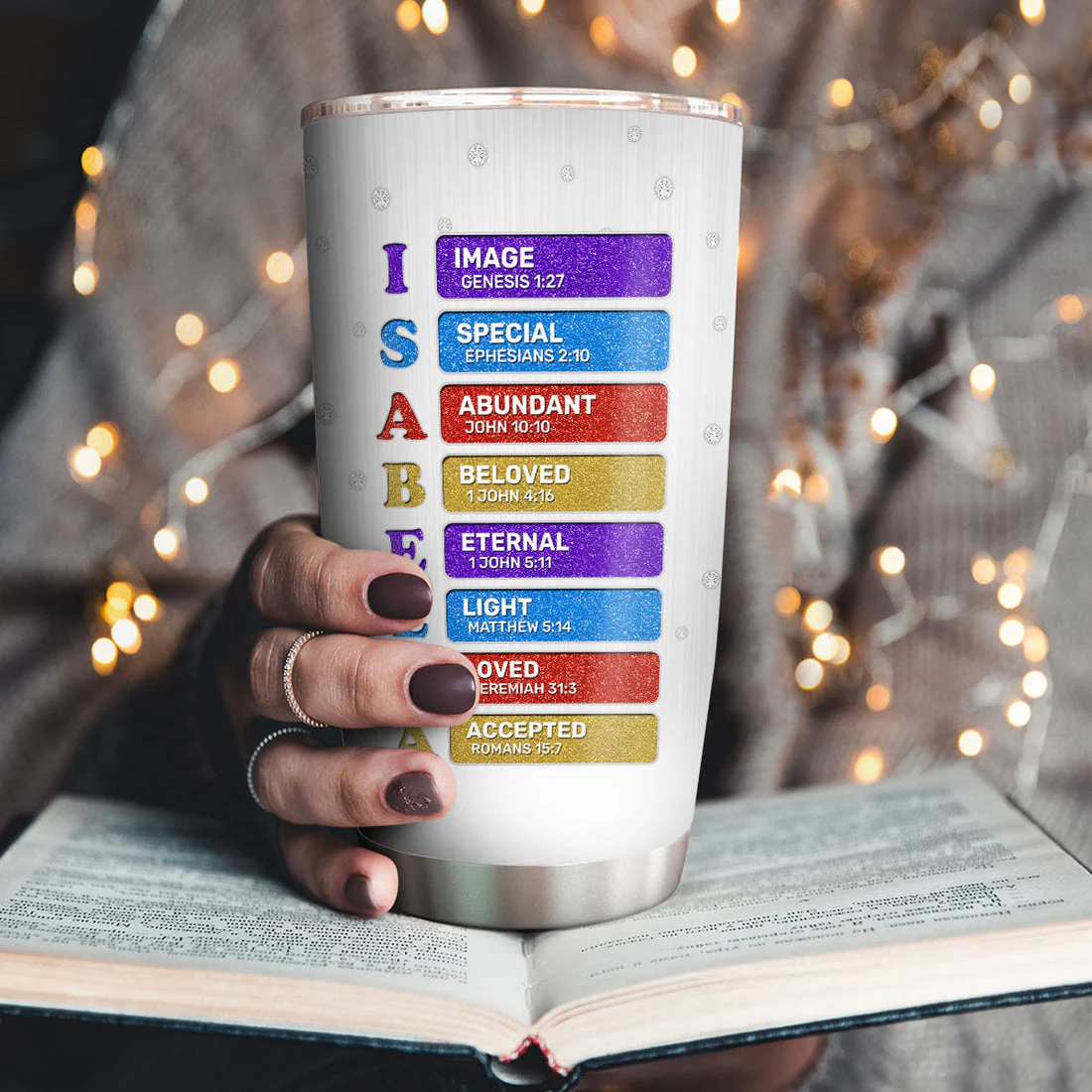 Faith Makes All Things Possible - Personalized Stainless Steel Tumbler - Gift For Her | HN02 - Image 2