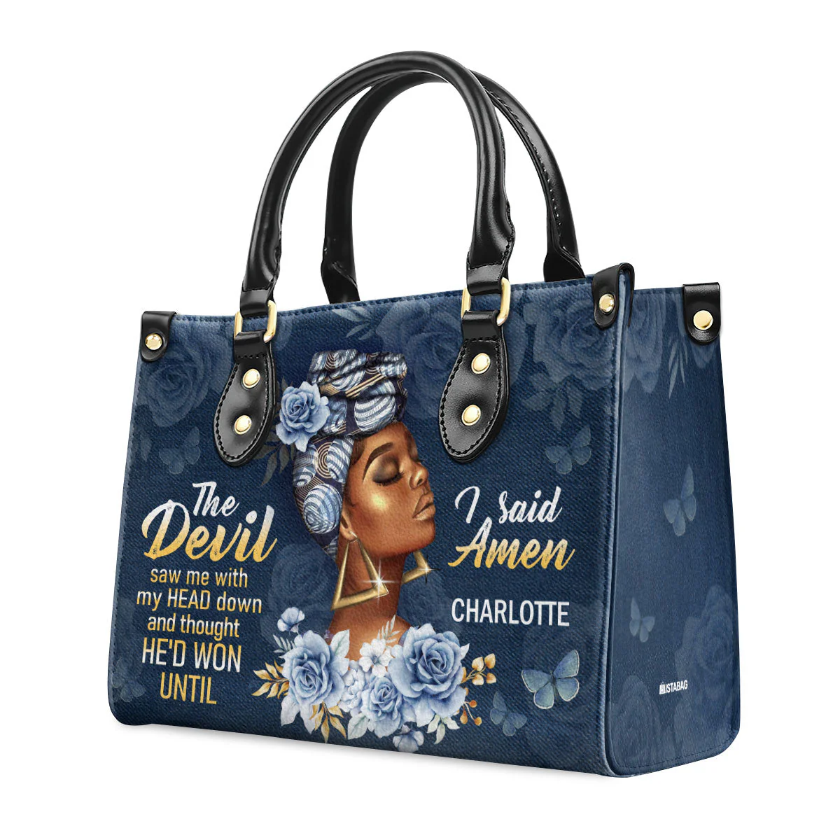 Faith Over Fear Amen - Personalized Leather Handbag - Christian Gift For Her HD95 - Image 5