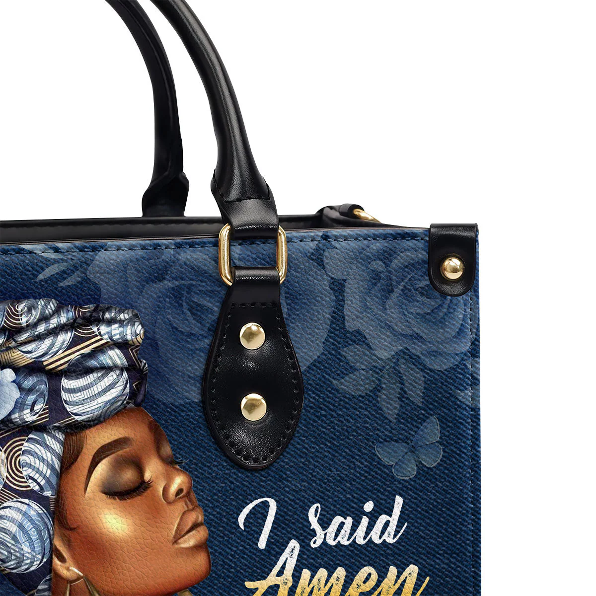 Faith Over Fear Amen - Personalized Leather Handbag - Christian Gift For Her HD95 - Image 6