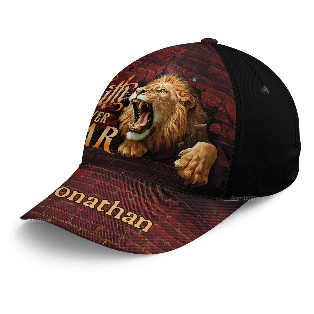 Faith Over Fear - Personalized Classic Cap - Gift For Dad, Husband, Grandpa HN02 - Image 6
