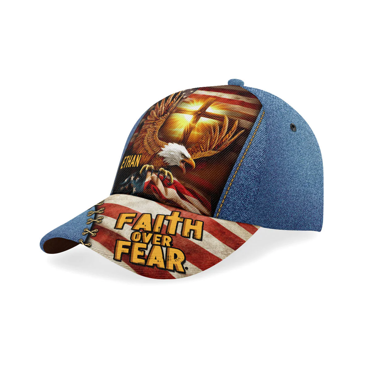 Faith Over Fear - Personalized Classic Cap - Gift for Men, Dad, Grandpa, Husband - NH96 - Image 2