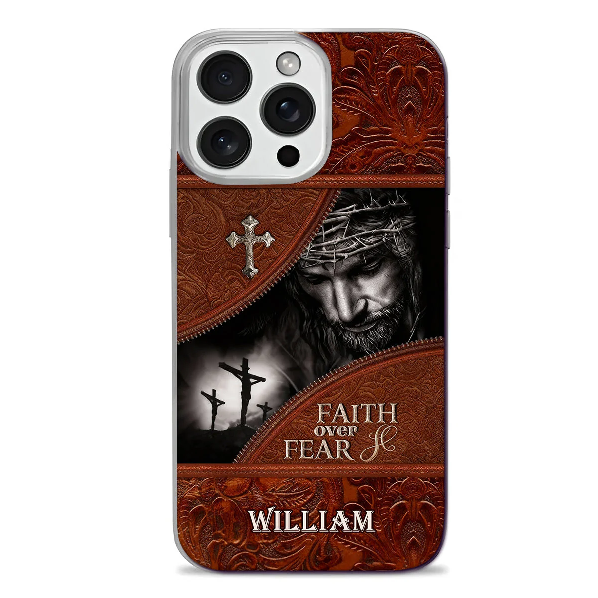 Faith Over Fear - Personalized Phone Case - Christian Gift BA01