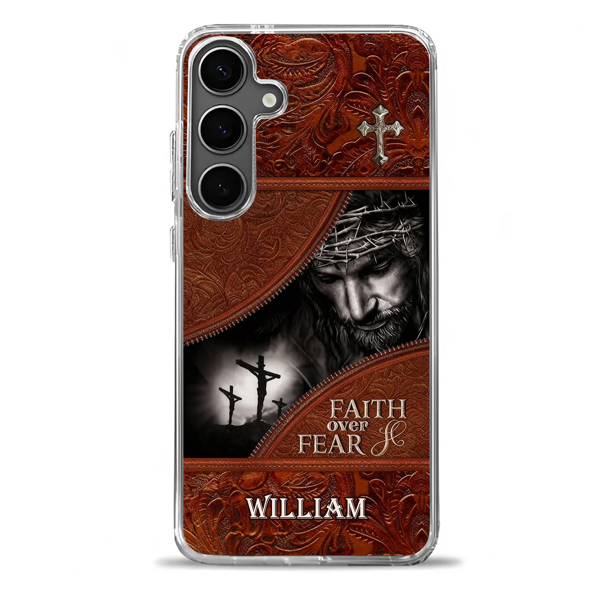 Faith Over Fear - Personalized Phone Case - Christian Gift BA01 - Image 2