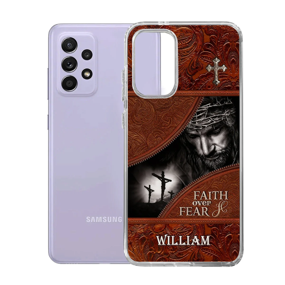 Faith Over Fear - Personalized Phone Case - Christian Gift BA01 - Image 6