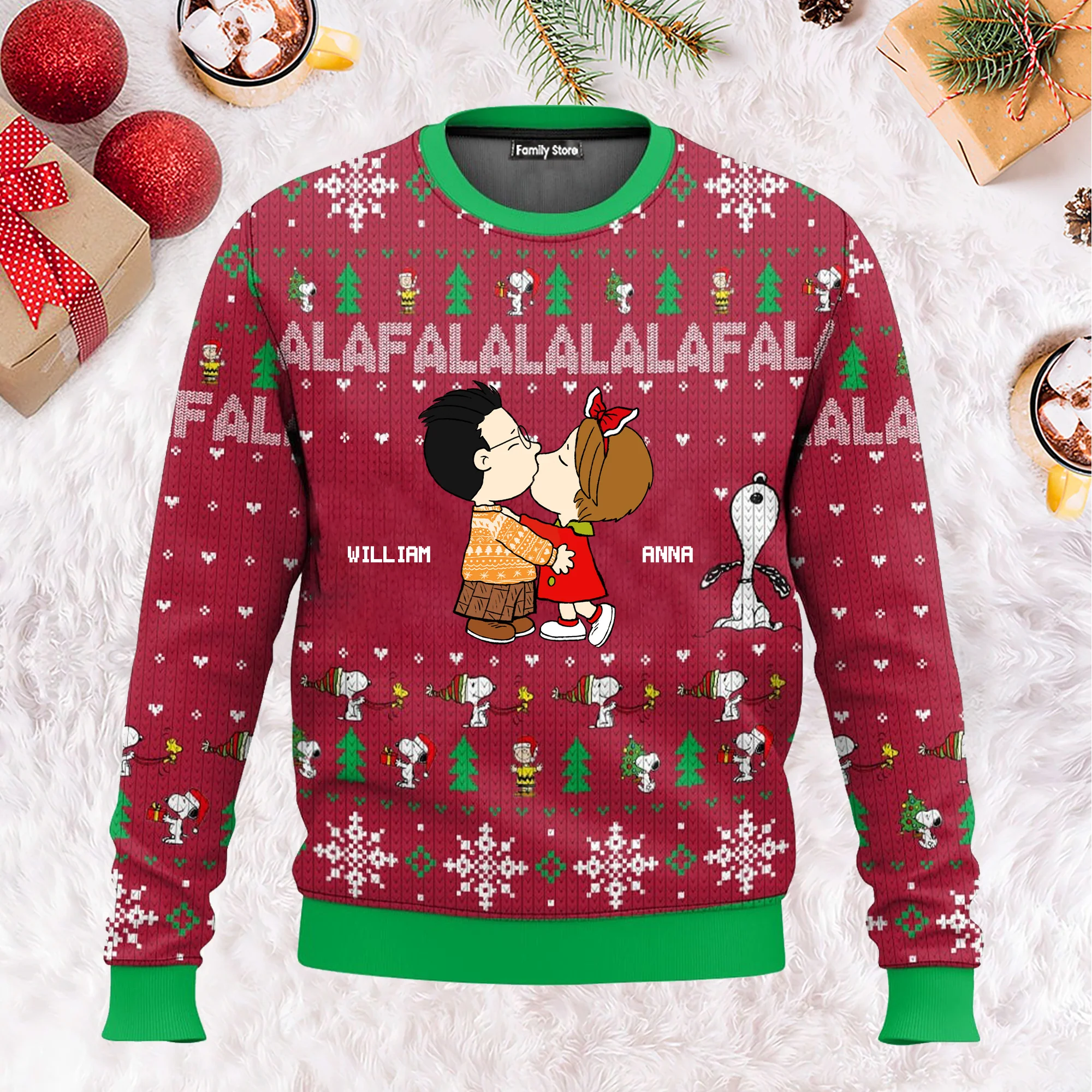 Falala Christmas Peanut - Personalized Ugly Sweatshirt - Gift For Boyfriend, Husband Wife, AnniversaryCL45 NH96 - Image 2
