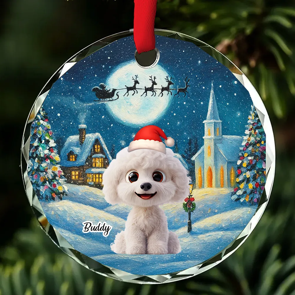 Falling In Me - Personalized Glass Ornament - Christmas Gift For Pet Lovers, Pet Owners | CLP15.V3 HH01