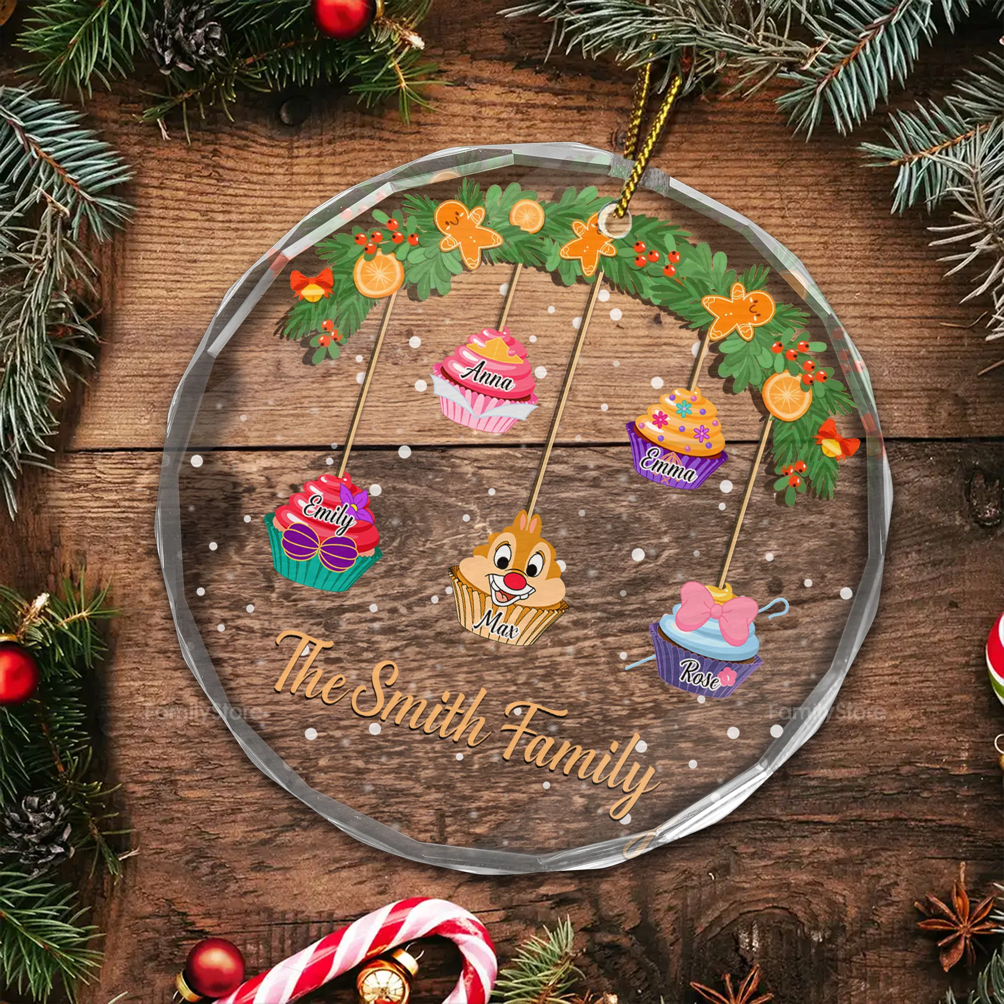 Family Is The Best Part Of Christmas - Gift For Family - Personalized Glass Ornament - CL31 NA94 - Image 5