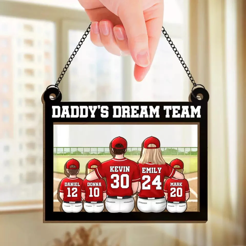 Family Is The Heart Of Home - Personalized Window Hanging Window Hanging Suncatcher Ornament - Gift For Family Members, Sport Lovers, Sport Players | SPCL01 NA94 - Image 2