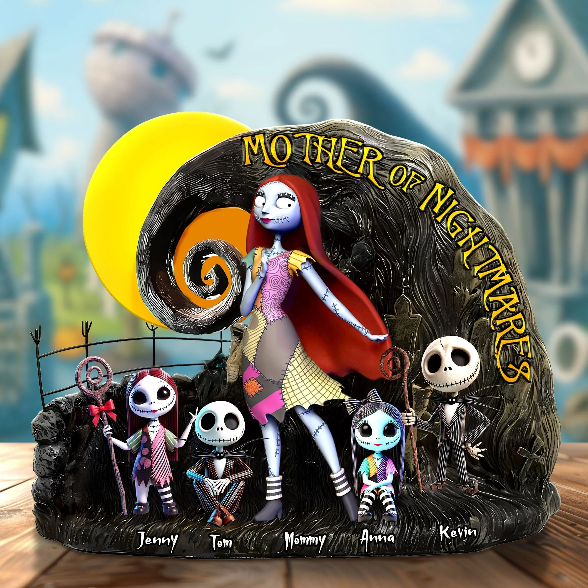 Family Of Nightmare - Personalized Plaque - Halloween & Christmas Gift For Mom, Dad HH01 - Image 3